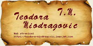 Teodora Miodragović vizit kartica